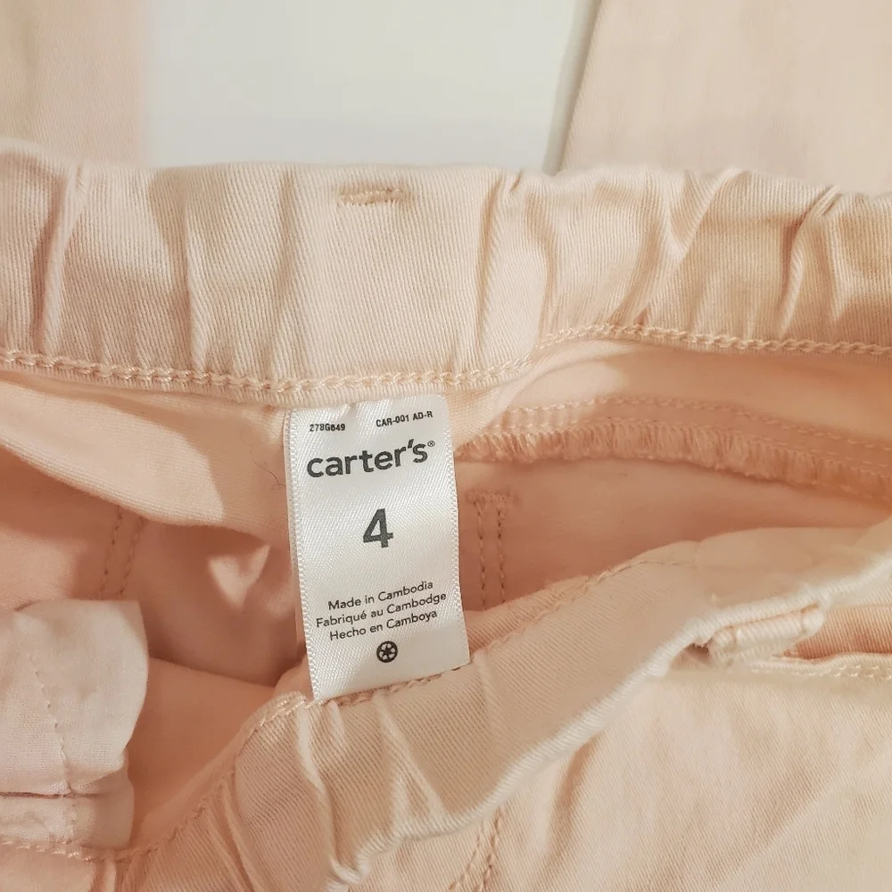 Carter's Girls Light Pink Jeggins 4